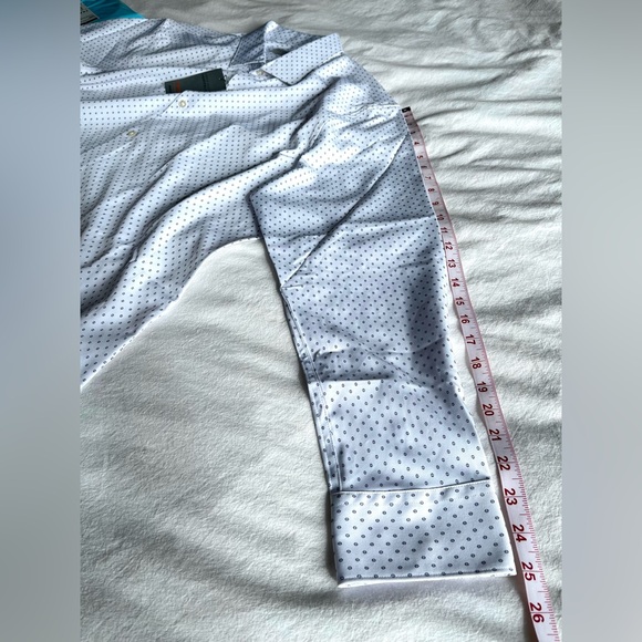 Perry Ellis Portfolio Performance Tech Dress Shirt Modern Fit 17.5 Gorpcore Lite - Picture 12 of 15